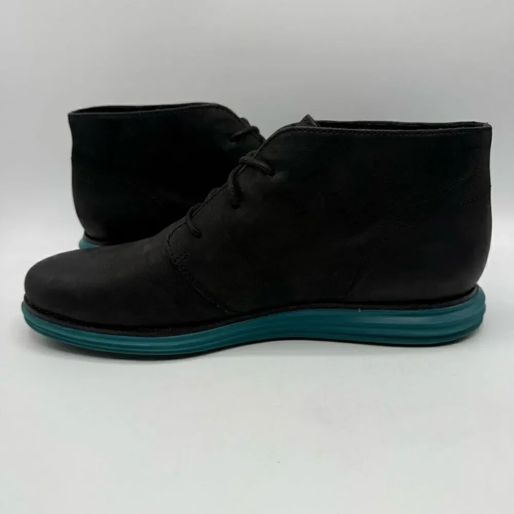 Cole Haan Lunargrand Chukka Boots Black Suede Booties - Men’s US 11